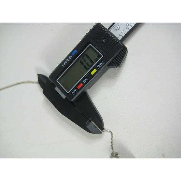 Italian Sterling Silver 925 Hand Painted Ceramic Pendant Necklace 19 in Chain - Picture 2 of 10